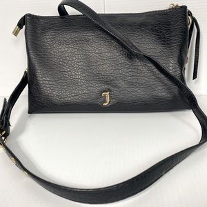 Juicy Couture black leather bag crossbody tote